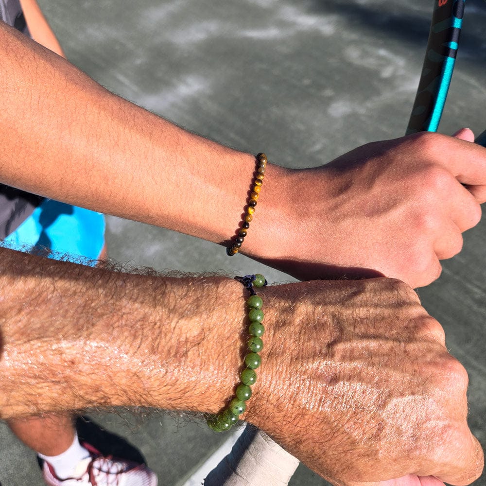 Tiger's Eye bracelet and Jade bracelet for men