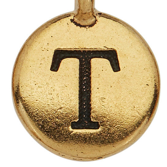 Gold Round Initial Charms | Lizzy James