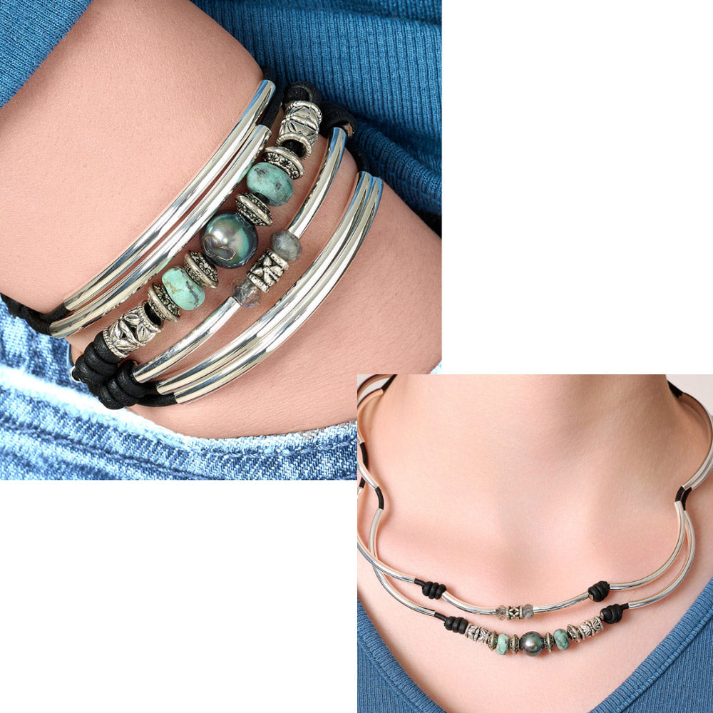 Big Sky bracelet necklace can be worn 2 ways