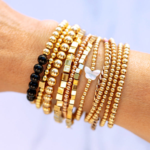 14k gold filled stretch to fit bracelets