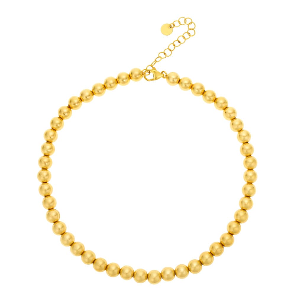 8mm 14k Gold Filled Beaded Necklace