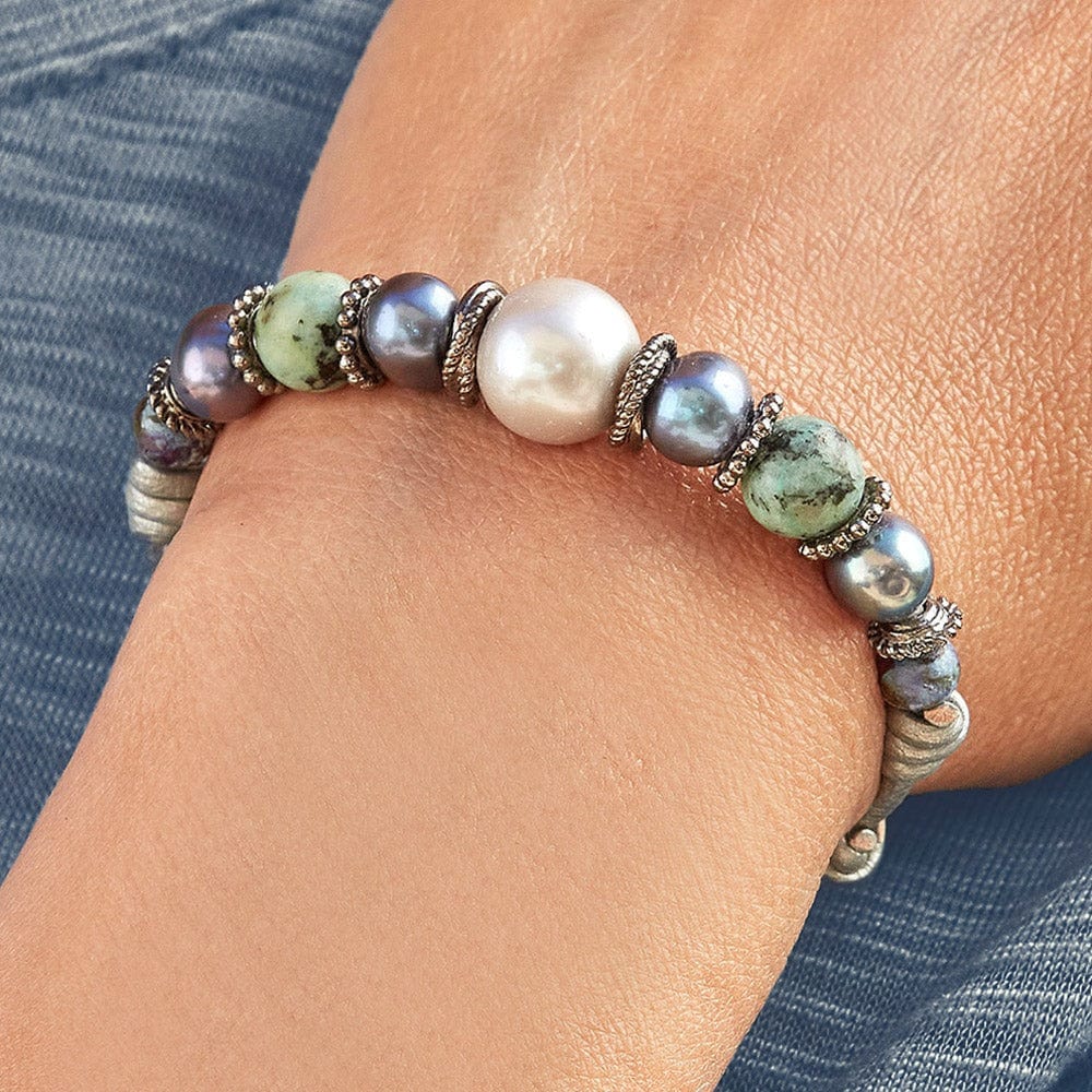 Fern pearl bracelet Met Silver neutral Bracelet