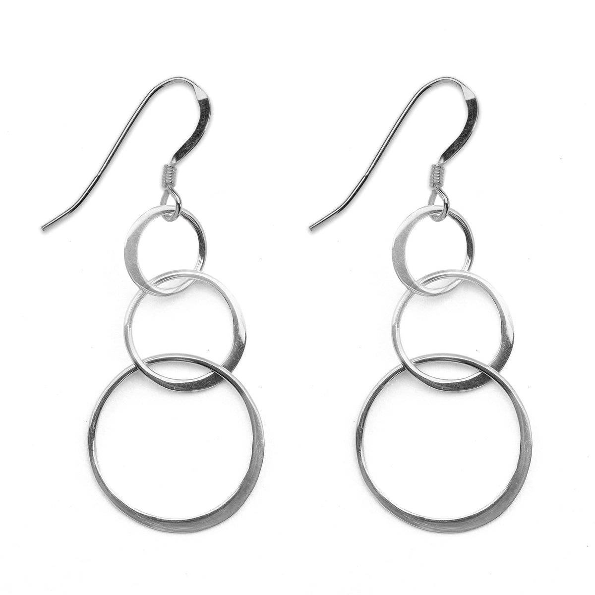 Sterling Silver Tango Hoop Earrings