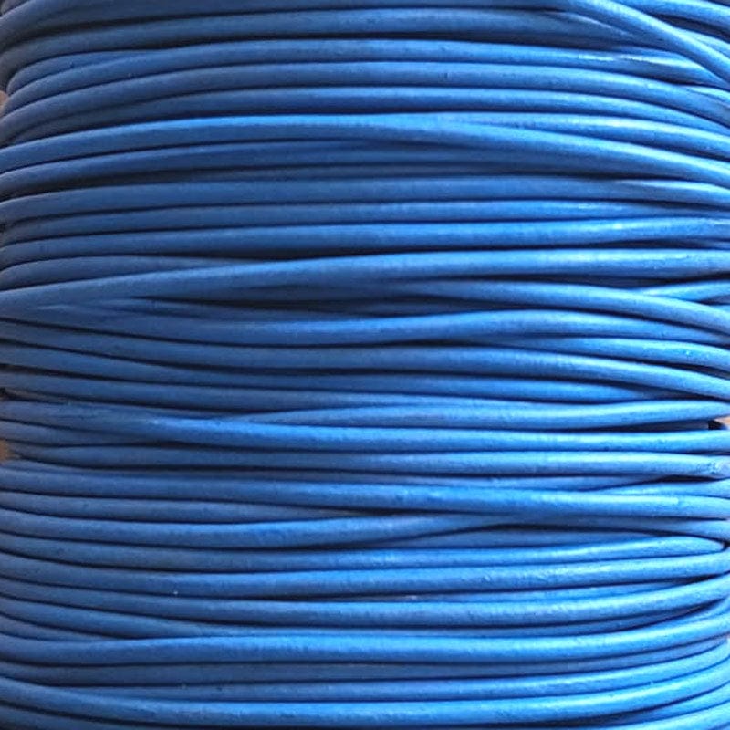 Sky Blue leather strands