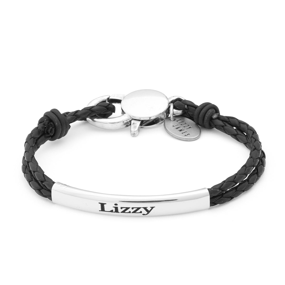 Creations Engravable Bracelet Gloss Black Silverplate