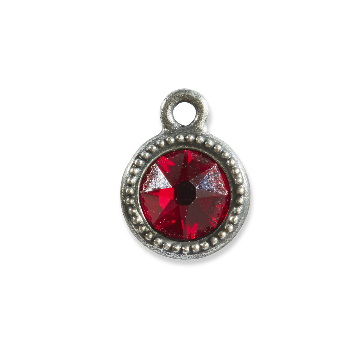 January Birthstone Red Crystal Charm Crystals