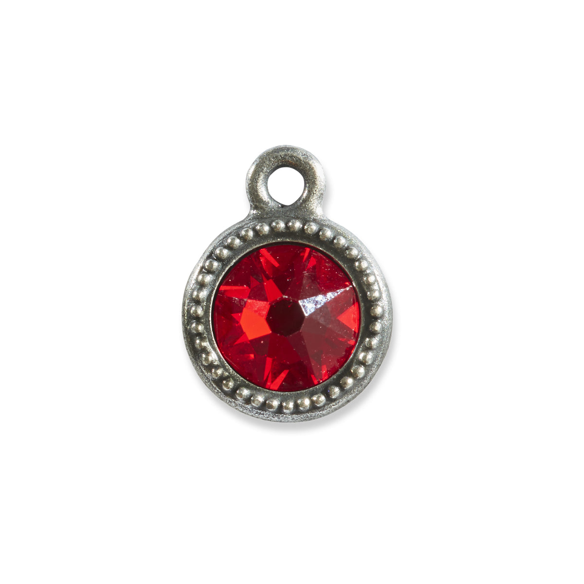 July Birthstone Red Crystal Charm Charms