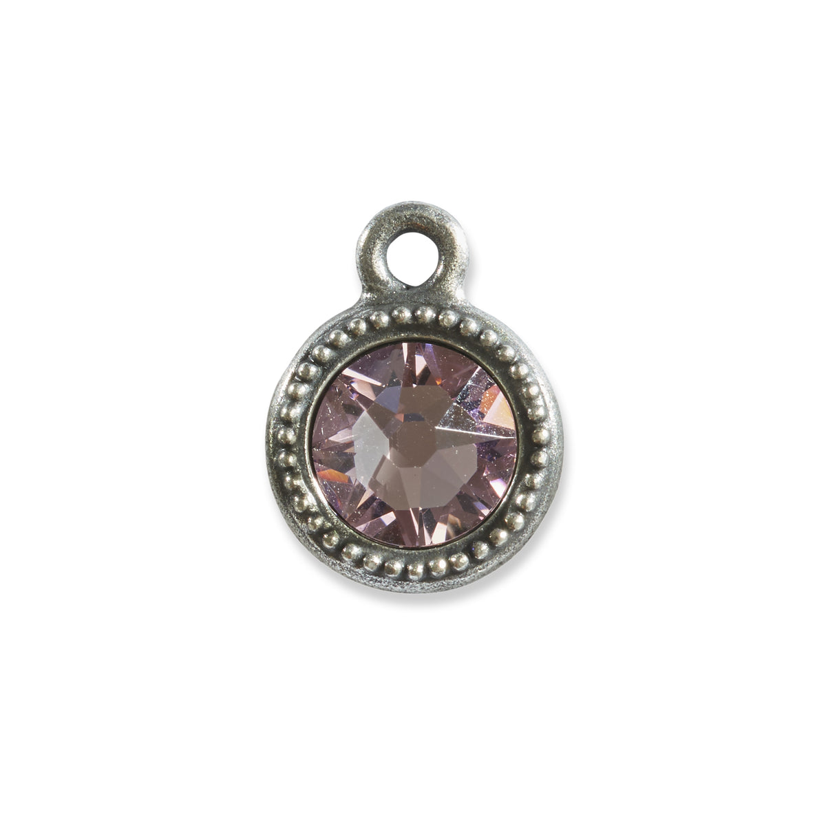 June Birthstone Pink Crystal Charm Crystals