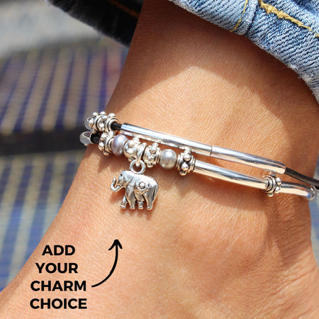 Letter H Charm- for Lizzy James Charm Bracelets