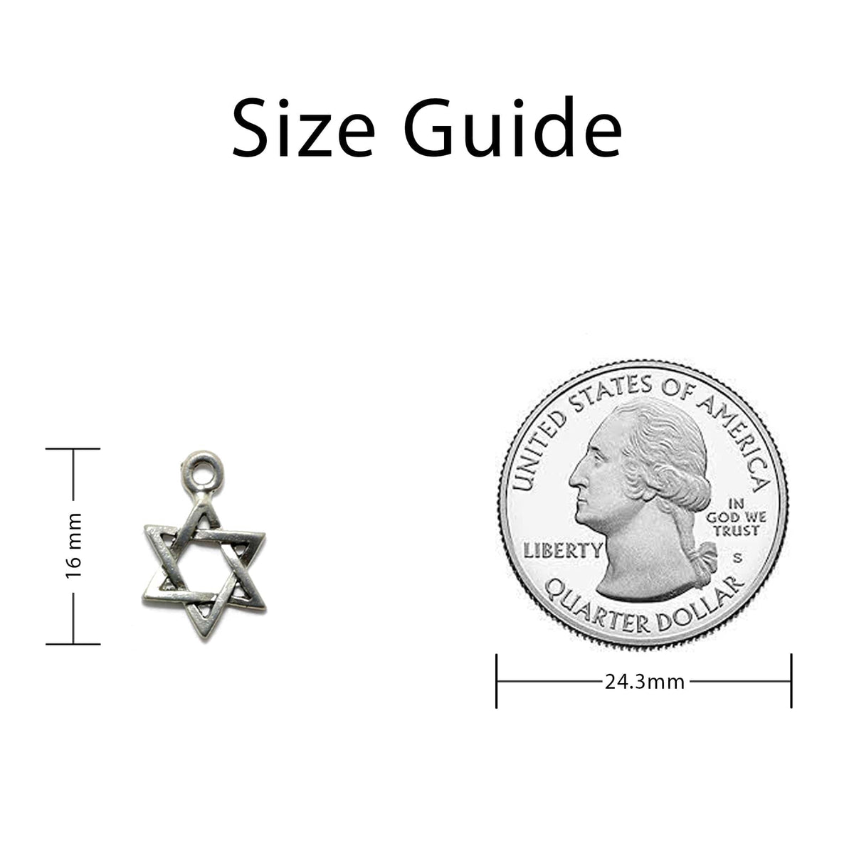 Star of David Charm Charms