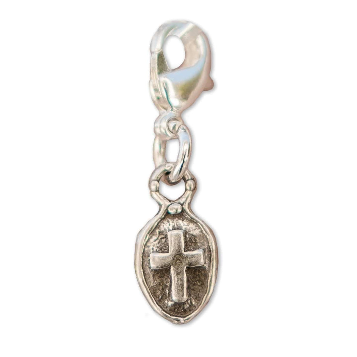 Untitled 1 Petite Sterling Silver Oval Cross Charm