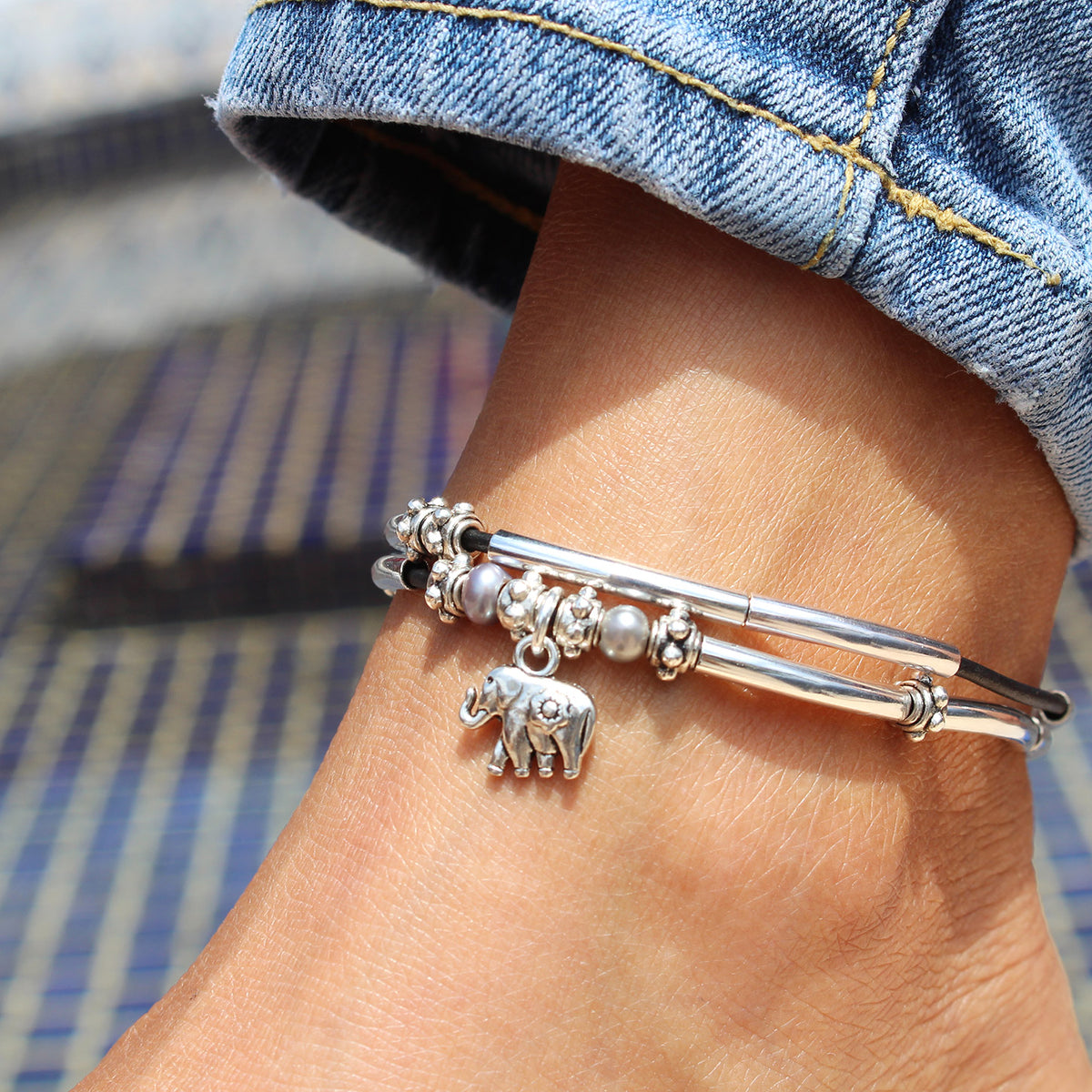 Lucy Anklet with Elephant Charm