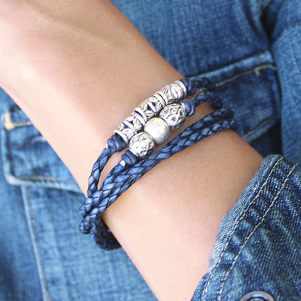 Nina Bracelet Blue Leather