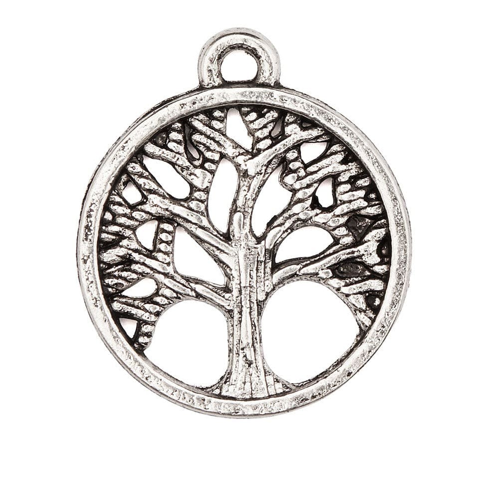 Open Tree of Life Silver Charm Charms